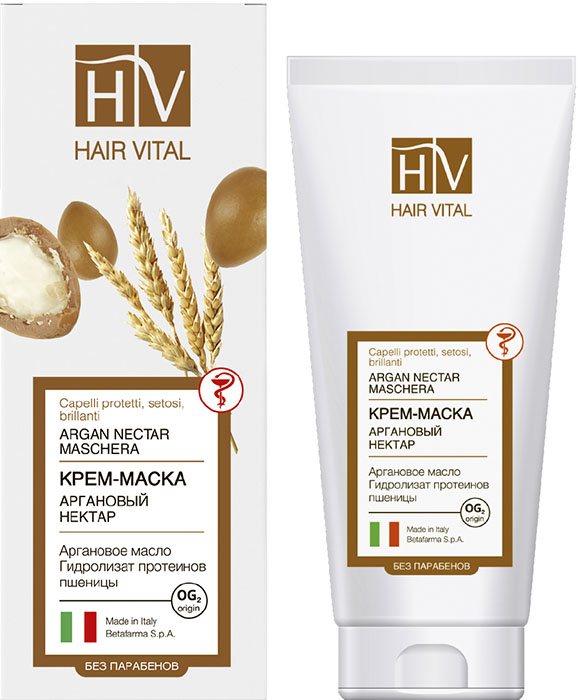 Изображение товара Крем-маска для волос HAIR VITAL Аргановый нектар 150 мл - уход для сухих и поврежденных волос