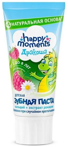 Изображение товара Happy moments Дракоша гелевая детская зубная паста 60 мл малина