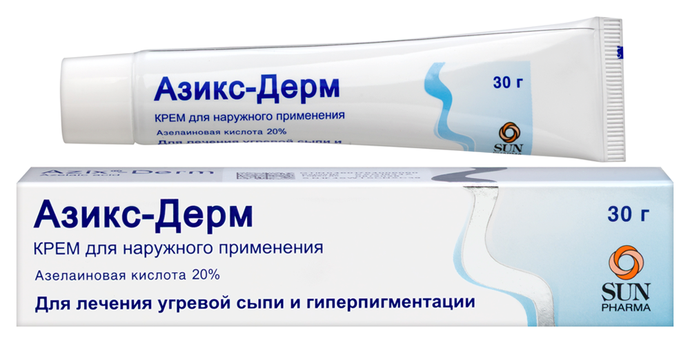 Изображение товара Азикс-дерм 20% крем 30 гр для угрей и гиперпигментации
