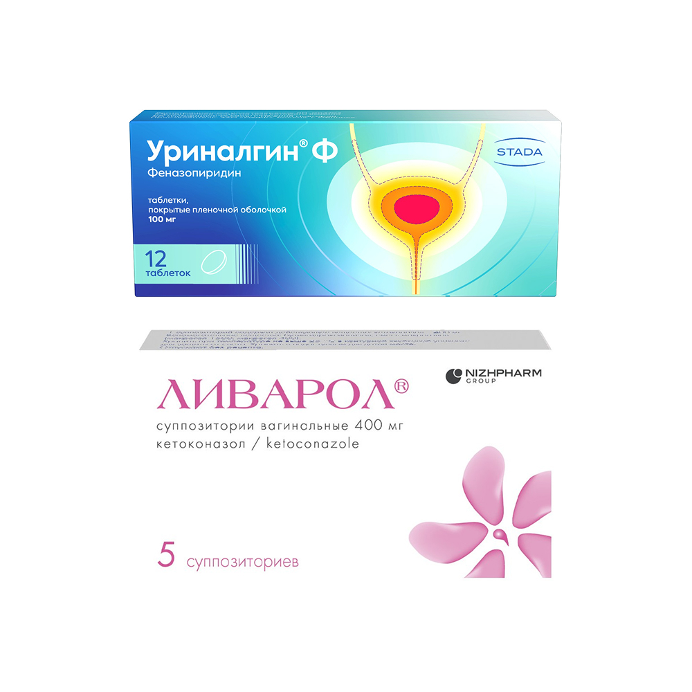 Изображение товара Набор для здоровья женщин  Уриналгин Ф таб №12  и Ливарол суп. №5 по специальной цене