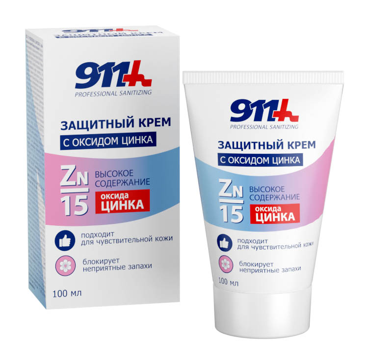 Изображение товара 911 Professional sanitizing крем для кожи с оксидом цинка защитный 100 мл