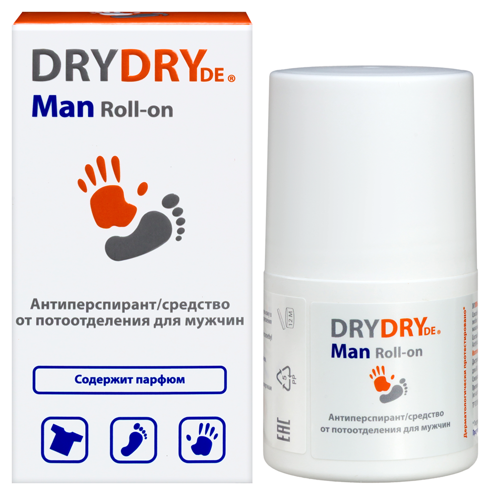 Изображение товара Drydry de man антиперспирант парфюмированный для мужчин 50 мл