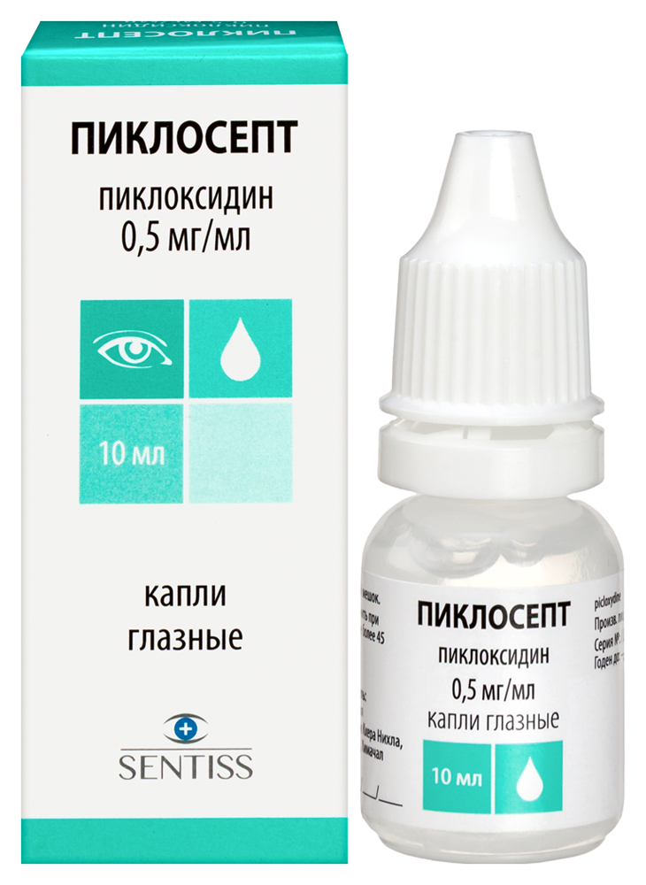Изображение товара Глазные капли Пиклосепт 0,5 мг/мл 10 мл для лечения и профилактики глазных инфекций