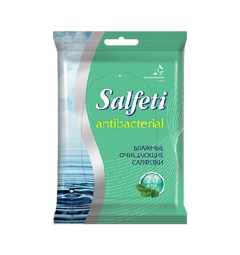 Изображение товара Salfeti antibacterial салфетки влажные очищающие антибактериальные 20 шт.