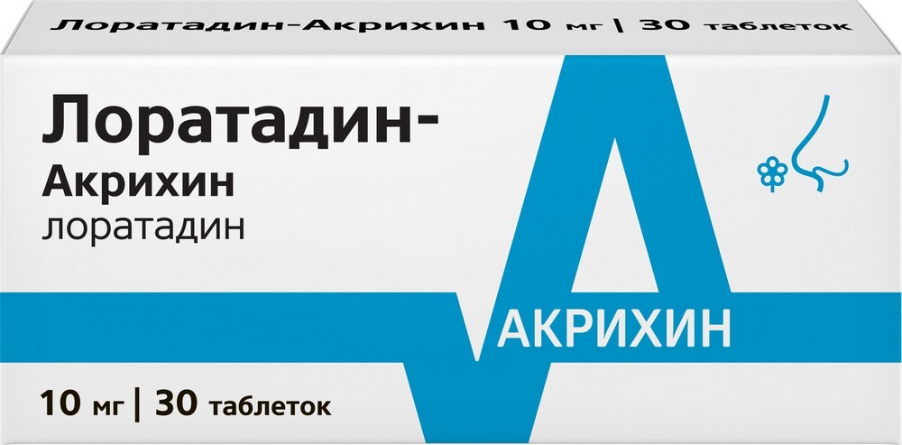 Изображение товара Лоратадин-акрихин 10 мг 30 шт - таблетки от аллергии