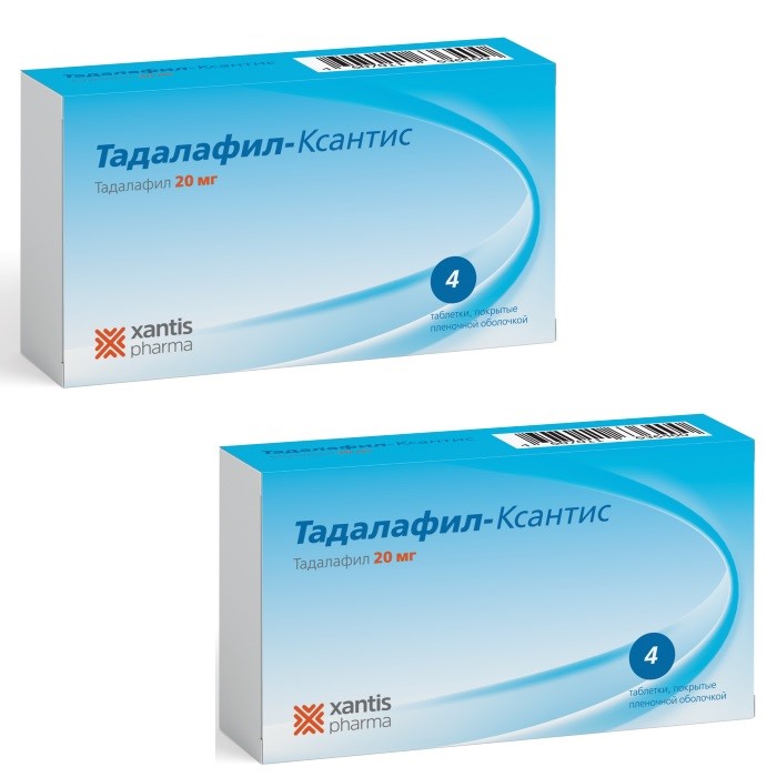 Изображение товара Набор 2-х упаковок Тадалафил-Ксантис 20мг №4 со скидкой!