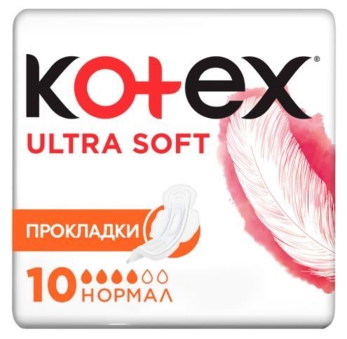 Изображение товара Kotex ultra soft нормал прокладки 10 шт.