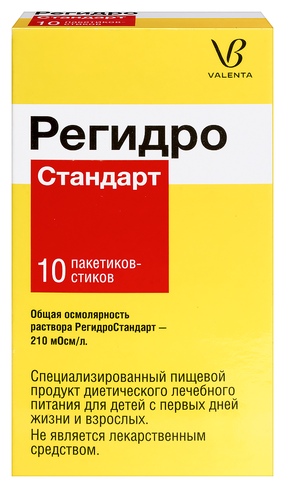 Изображение товара РегидроСтандарт 10 шт. пакет-стик для регидратации взрослым и детям
