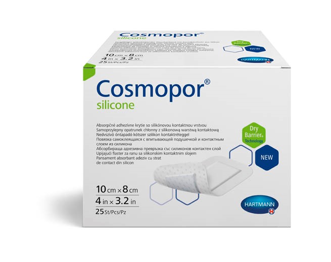 Изображение товара Пластырь силиконовый косметический Cosmopor Silicone 10x8 см, 25 шт