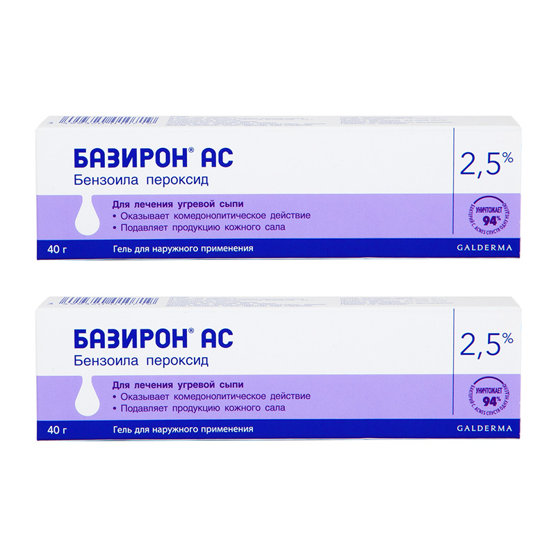 Изображение товара Набор 2 уп. БАЗИРОН АС 2,5% 40,0 ГЕЛЬ по спец цене