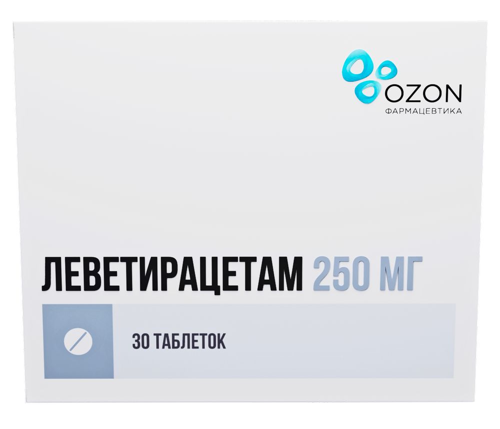 Леветирацетам 250 мг 30 шт. таблетки, покрытые пленочной оболочкой - цена  449 руб., купить в интернет аптеке в Москве Леветирацетам 250 мг 30 шт.  таблетки, покрытые пленочной оболочкой, инструкция по применению