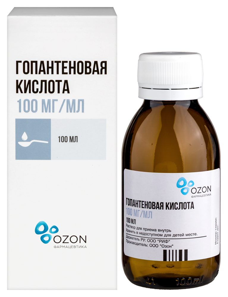 Изображение товара Гопантеновая кислота 100 мг/мл раствор для приема внутрь 100 мл