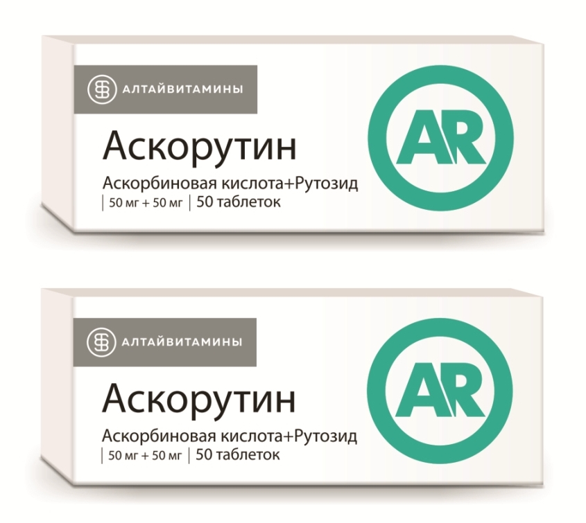 Изображение товара Набор из 2-х упаковок АСКОРУТИН 50мг + 50мг таблетки 50шт. Изображение товара Набор из 2-х упаковок АСКОРУТИН 50мг + 50мг таблетки 50шт.