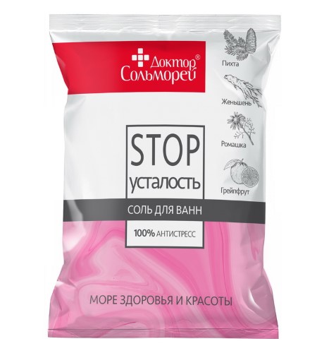 Изображение товара Доктор Сольморей соль для ванн стоп-усталость 500 гр для расслабления и восстановления сил