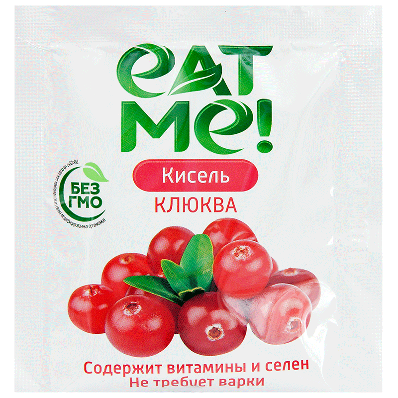 Изображение товара Eat me джели+ кисель клюква 25 гр 1 шт. пакет порошок гранулированный