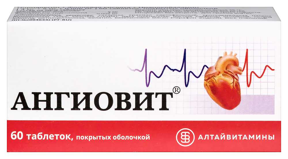 Изображение товара Ангиовит 60 шт. таблетки для профилактики дефицита витаминов