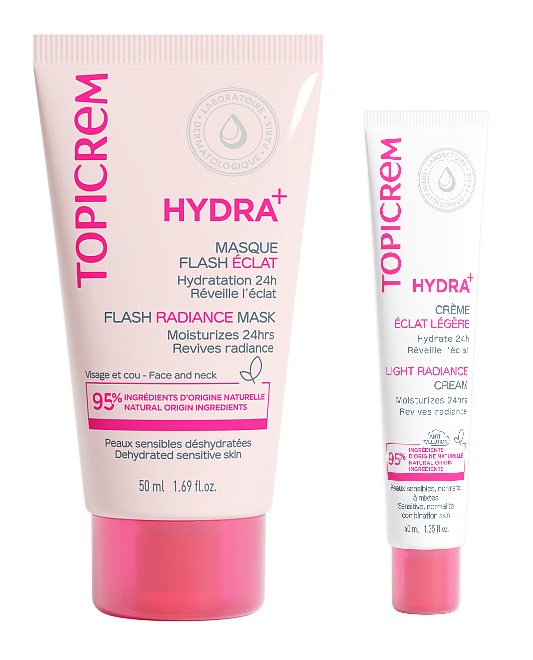 Изображение товара Набор Топикрем Hydra+ крем легкий сияние 40мл + маска мгновенное сияние 50мл со скидкой