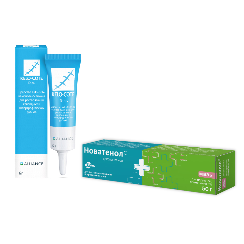 Изображение товара Набор НОВАТЕНОЛ 5% 50,0 МАЗЬ Д/НАРУЖ ПРИМ + Кело-коут 6 гр гель по специальной цене