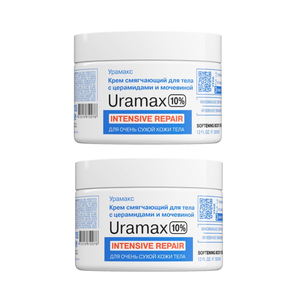 Изображение товара Набор 1+1 Librederm Uramax крем для тела смягчающий с церамидами и мочевиной 10% 300мл