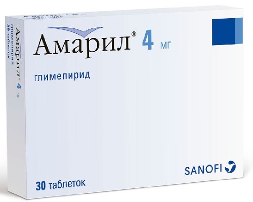 Купить Амарил 4 мг 30 шт. таблетки цена