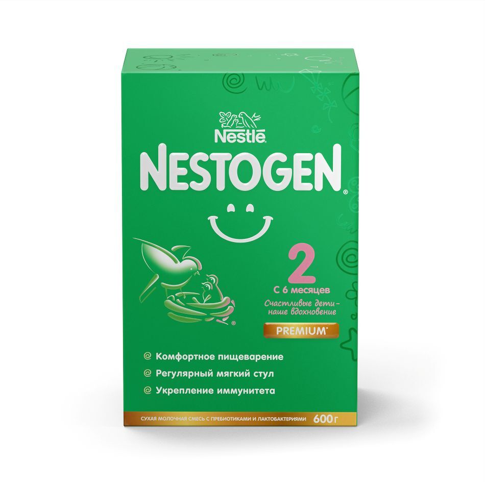 Изображение товара Nestogen 2 молочная смесь для детей с 6 месяцев 600 гр с омега-3 и лактобактериями