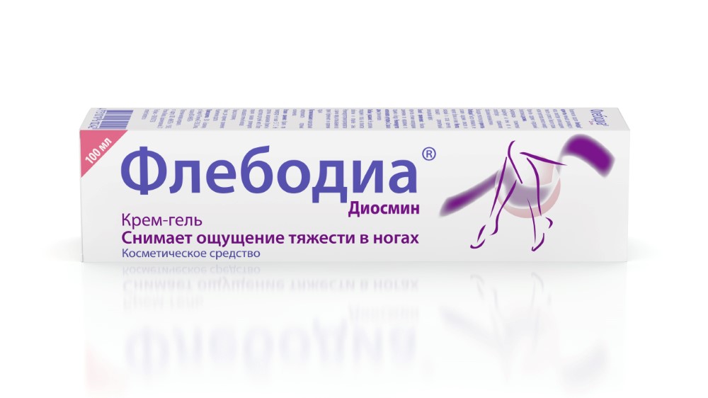 Флебодиа Крем-Гель Для Ног 100 Мл - Цена 615 Руб., Купить В.