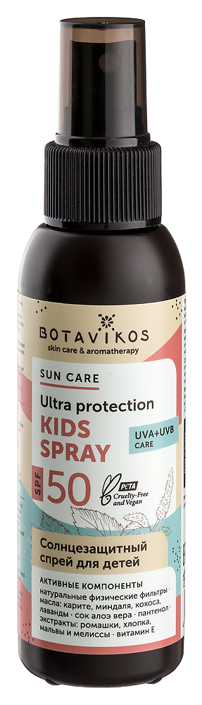 Изображение товара Детский солнцезащитный спрей Botavikos SPF 50 100 мл для чувствительной кожи