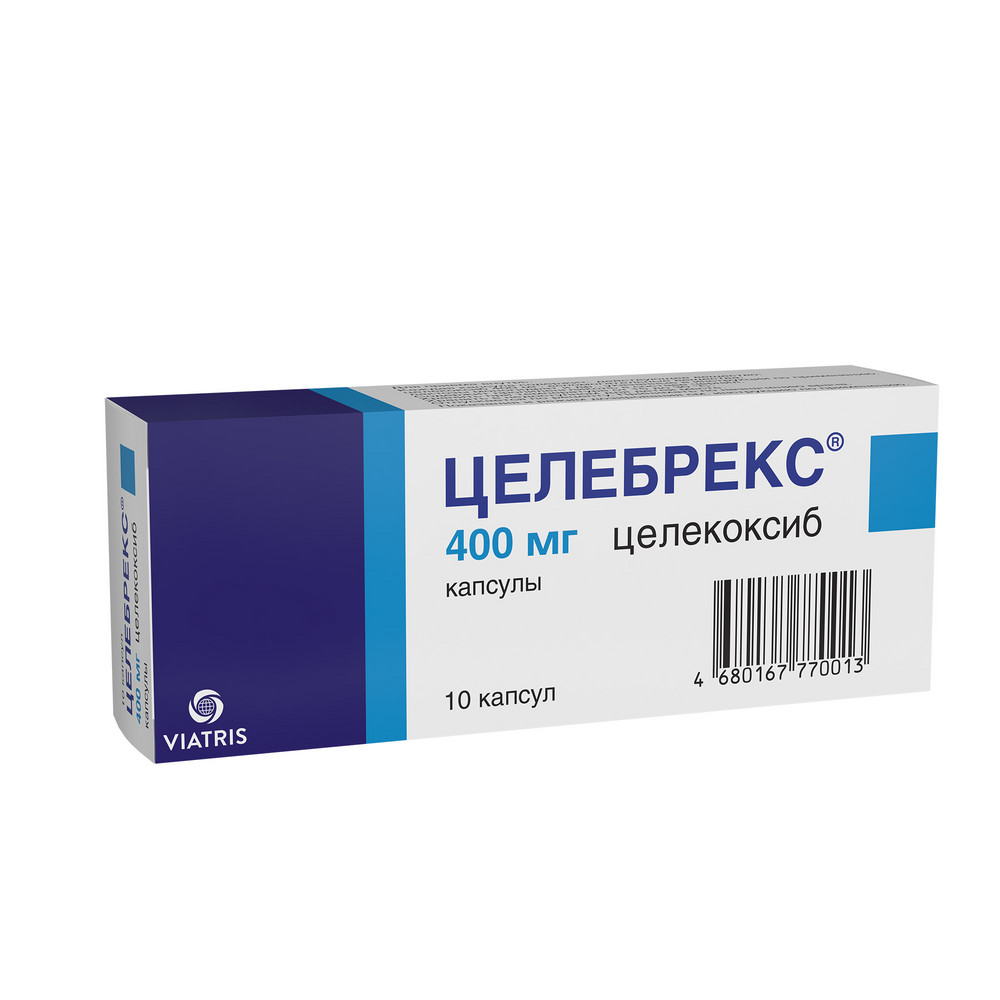 Целебрекс 400 мг 10 шт. капсулы - цена 825 руб., купить в интернет аптеке в  Москве Целебрекс 400 мг 10 шт. капсулы, инструкция по применению