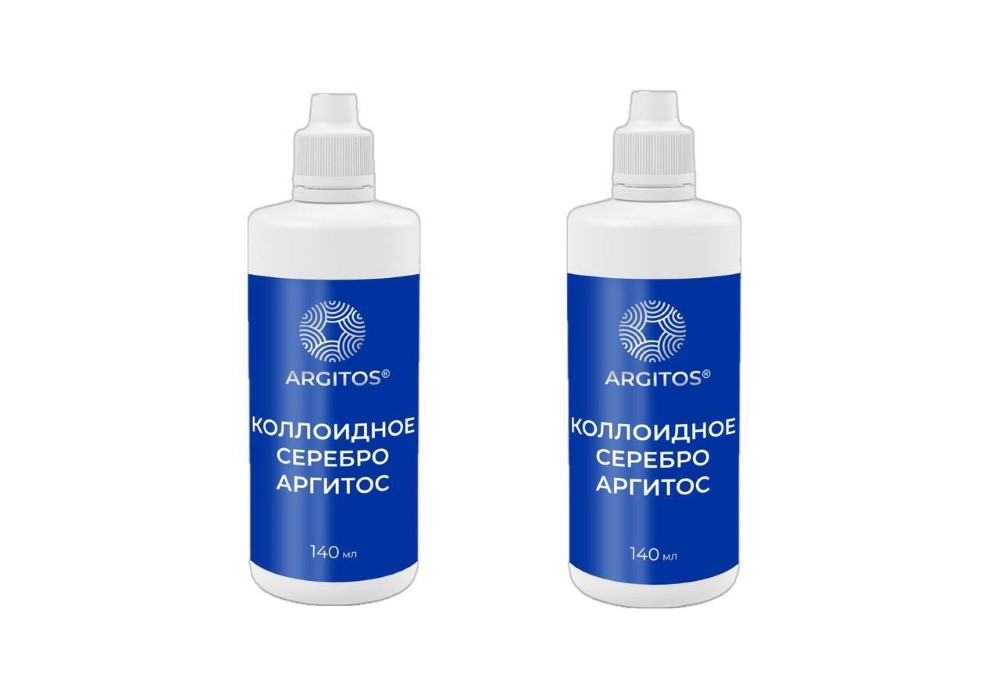 Изображение товара НАБОР ИЗ 2-Х УПАКОВОК АРГИТОС КОЛЛОИДНОЕ СЕРЕБРО 140 МЛ ЖИДКОСТЬ