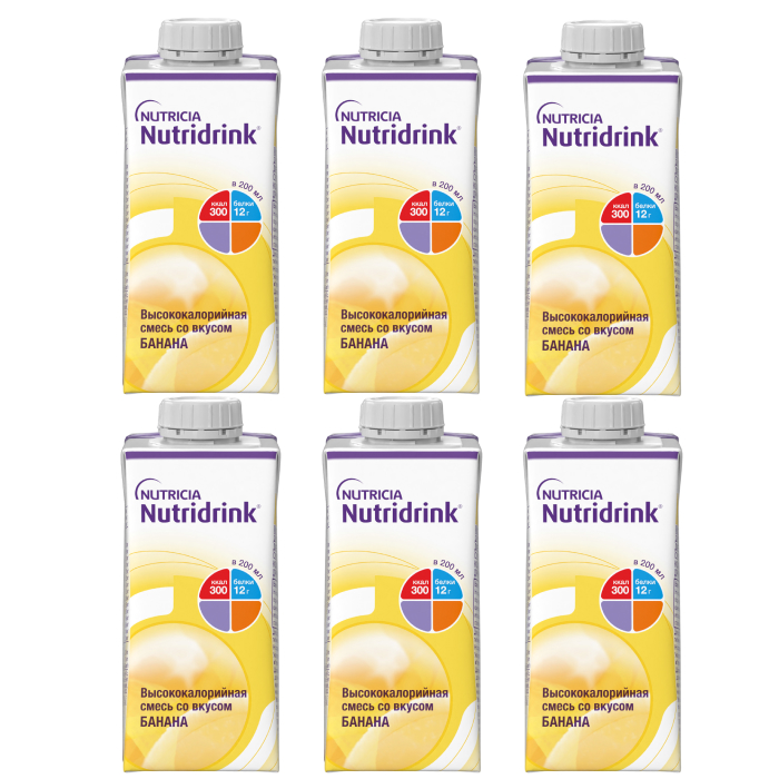 Изображение товара Набор белковое питание 6 уп Нутридринк банан 200 мл со скидкой 15%