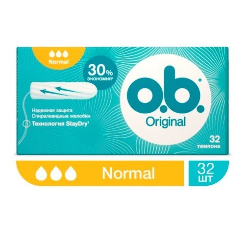 ТАМПОНЫ O.B. ORIGINAL NORMAL N32 инструкция по применению