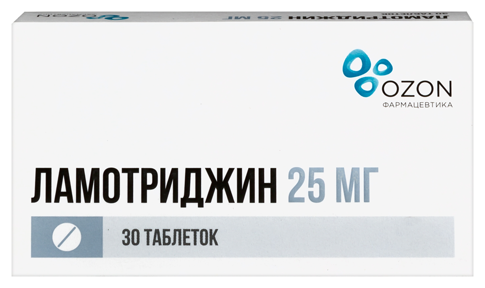 Изображение товара Ламотриджин 25 мг таблетки 30 шт. для эпилепсии и биполярного расстройства