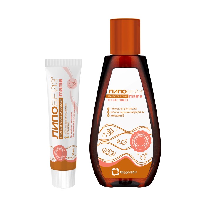 Изображение товара Набор ЛИПОБЕЙЗ МАМА МАСЛО ДЛЯ ТЕЛА ОТ РАСТЯЖЕК 150МЛ + ЛИПОБЕЙЗ МАМА КРЕМ ДЛЯ УХОДА ЗА СОСКАМИ 30МЛ со скидкой