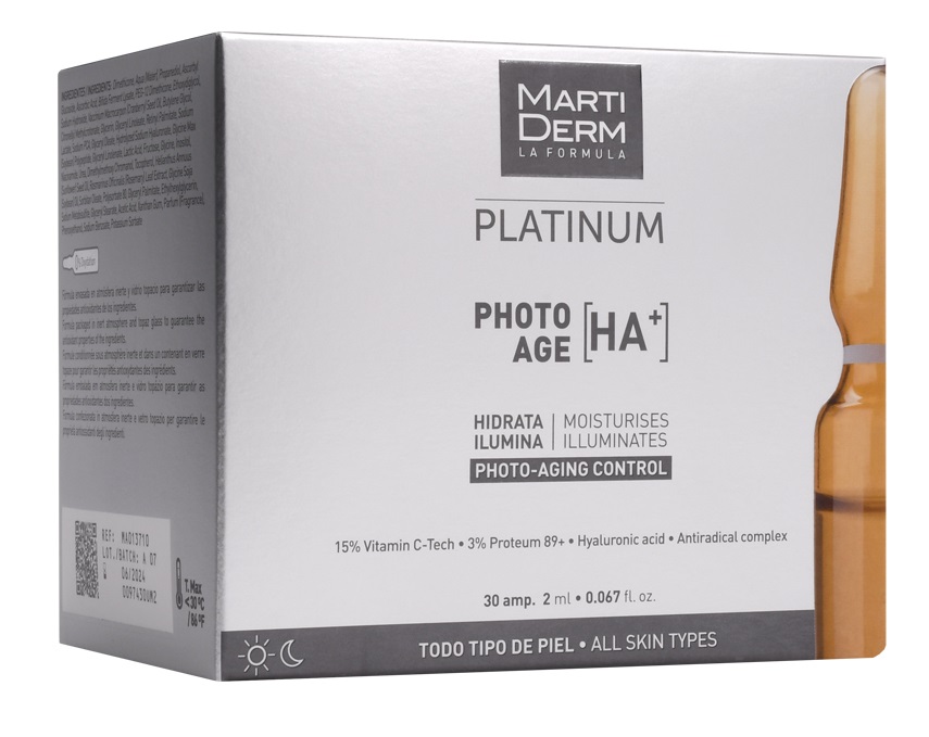Изображение товара Martiderm platinum ампулы коррекция фотостарения гиалуроновая кислота+ 2 мл 30 шт.