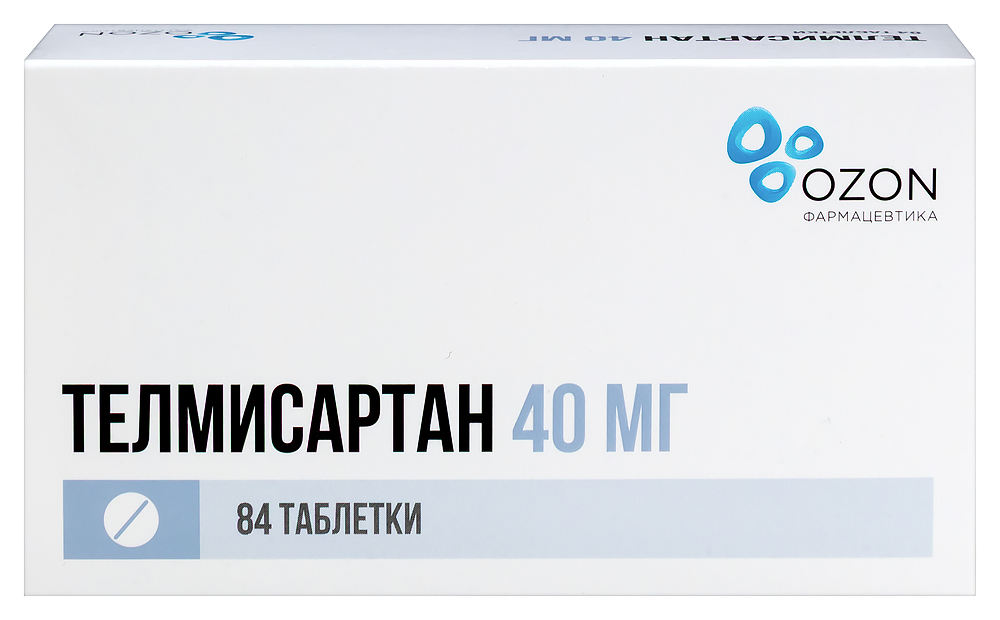 Изображение товара Телмисартан 40 мг 84 шт. таблетки для снижения артериального давления