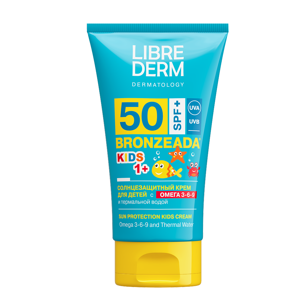 Изображение товара Librederm Bronzeada солнцезащитный крем для детей SPF50+ 150 мл с омега 3-6-9