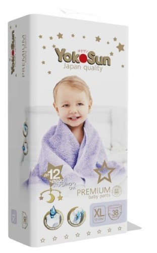 Изображение товара Yokosun premium подгузники-трусики детские xl/12-20 кг/ 38 шт.