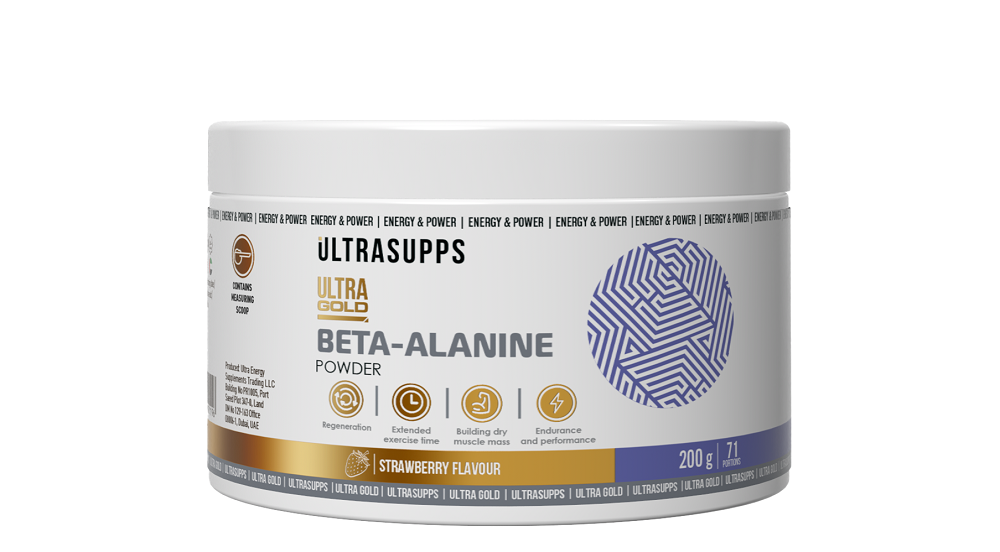 Изображение товара Ультрасаппс ультра голд бета-аланин порошок со вкусом клубники 200 г