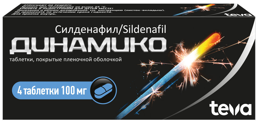 Динамико Таблетки Покрытые Пленочной Оболочкой 100 Мг 4 Шт - Цена.