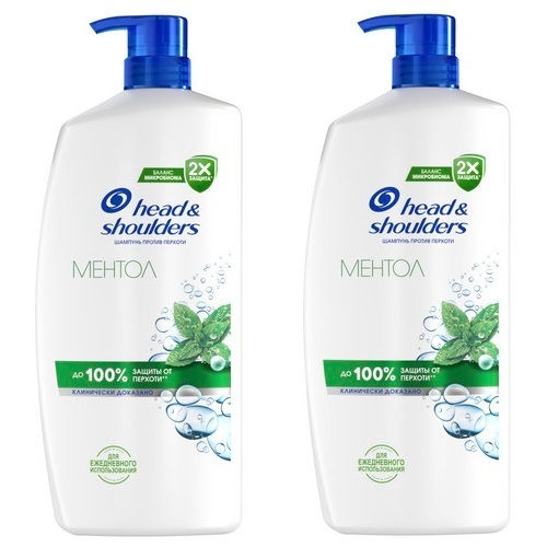 Изображение товара Набор Head & shoulders шампунь против перхоти ментол 800мл 2 шт со скидкой 50%