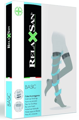 Изображение товара Компрессионные чулки Relaxsan Basic Stay-Up 280 den 2 класс 22-27 мм рт.ст. телесные