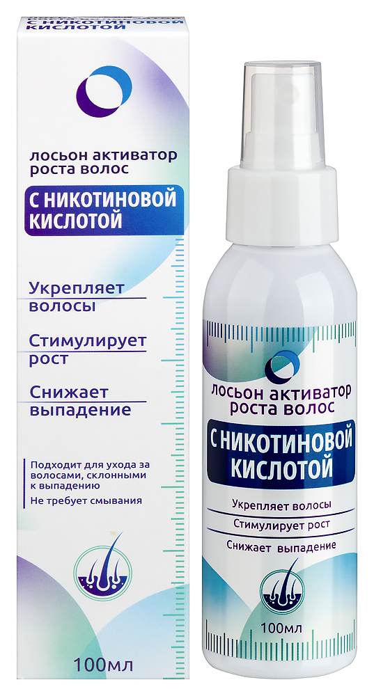 Изображение товара Активатор роста волос с никотиновой кислотой лосьон 100 мл