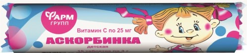 Изображение товара Аскорбинка для детей 10 шт. таблетки жевательные массой 3 гр