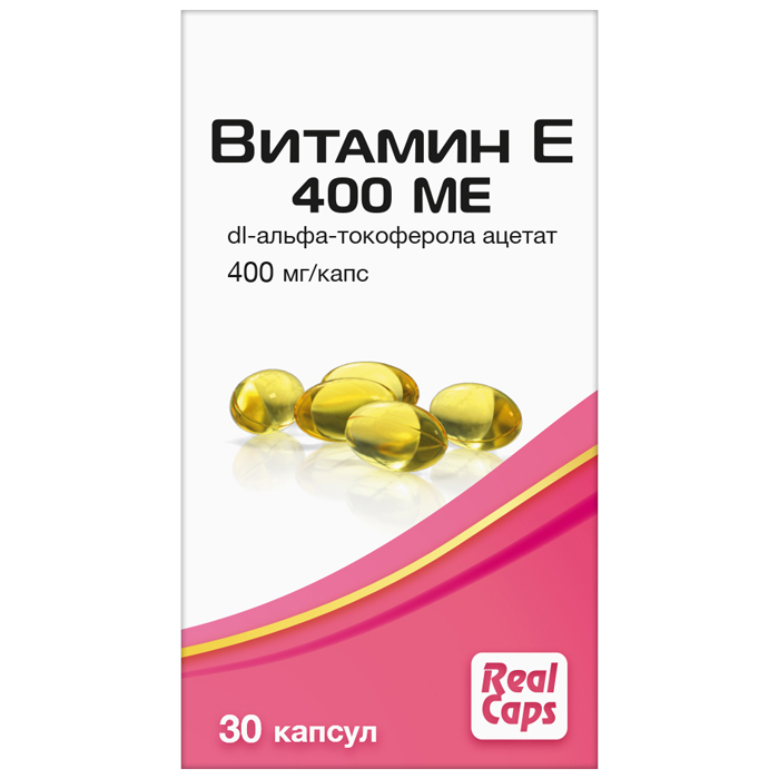 Изображение товара Витамин е 400 МЕ 30 шт. капсулы массой 570 мг/реалкапс/