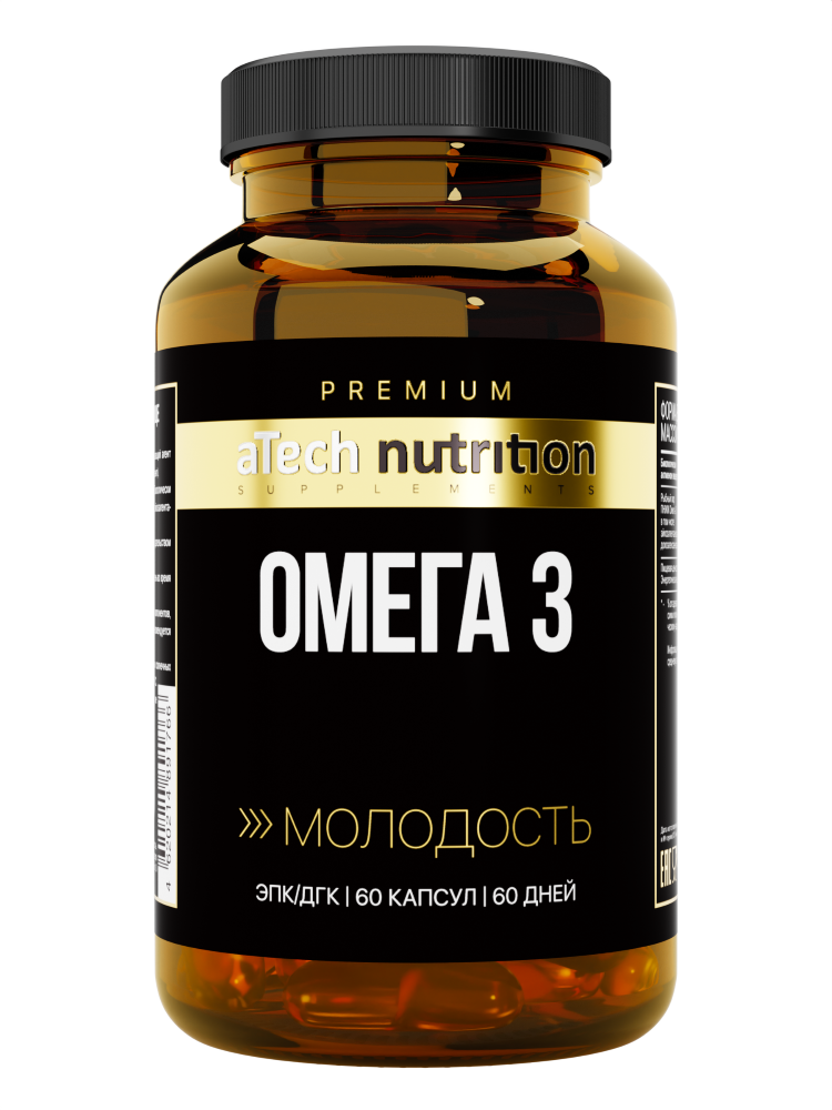 Изображение товара Atech nutrition premium омега 3 60 шт. капсулы массой 1350 мг