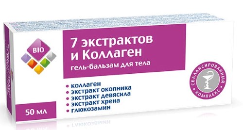Изображение товара Bio гель-бальзам косметический для тела 7 экстрактов и коллаген 50 мл