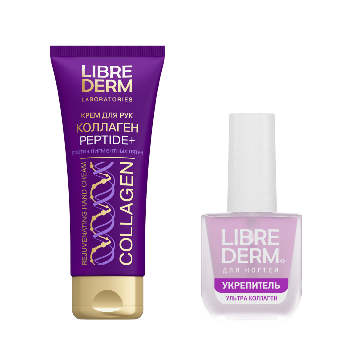 Изображение товара Набор Librederm Коллаген (Collagen): крем для рук + лак для ногтей