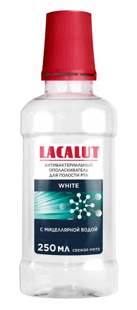 Изображение товара Lacalut ополаскиватель антибактериальный для полости рта white 250 мл