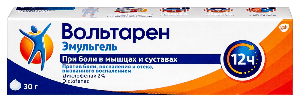 Изображение товара Вольтарен Эмульгель 2% гель для наружного применения 30 г - противовоспалительное средство