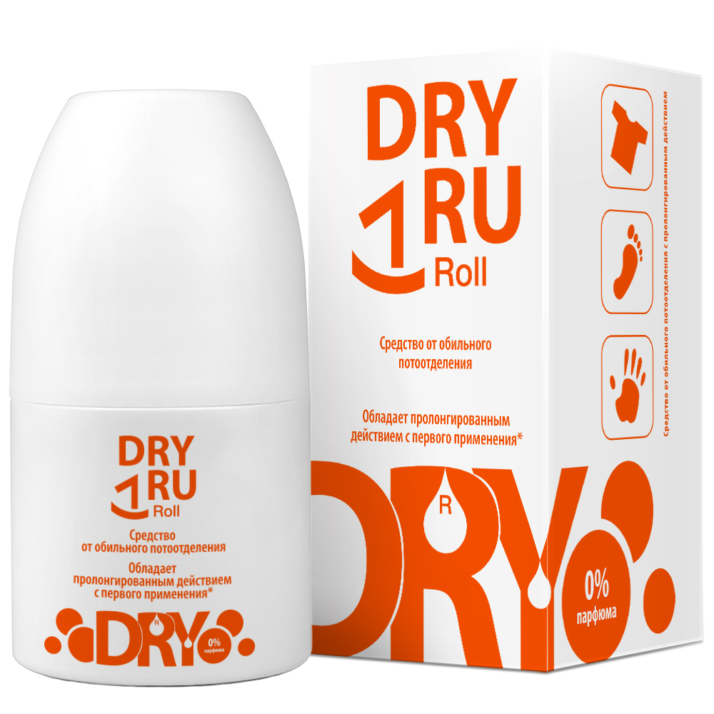 Изображение товара Dry ru roll средство от обильного потоотделения с пролонгированным действием 50 мл